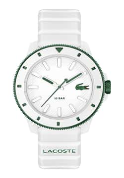 Lacoste ساعة 12.12 سكوبا مقاس 43 مم بسوار سيليكون للرجال