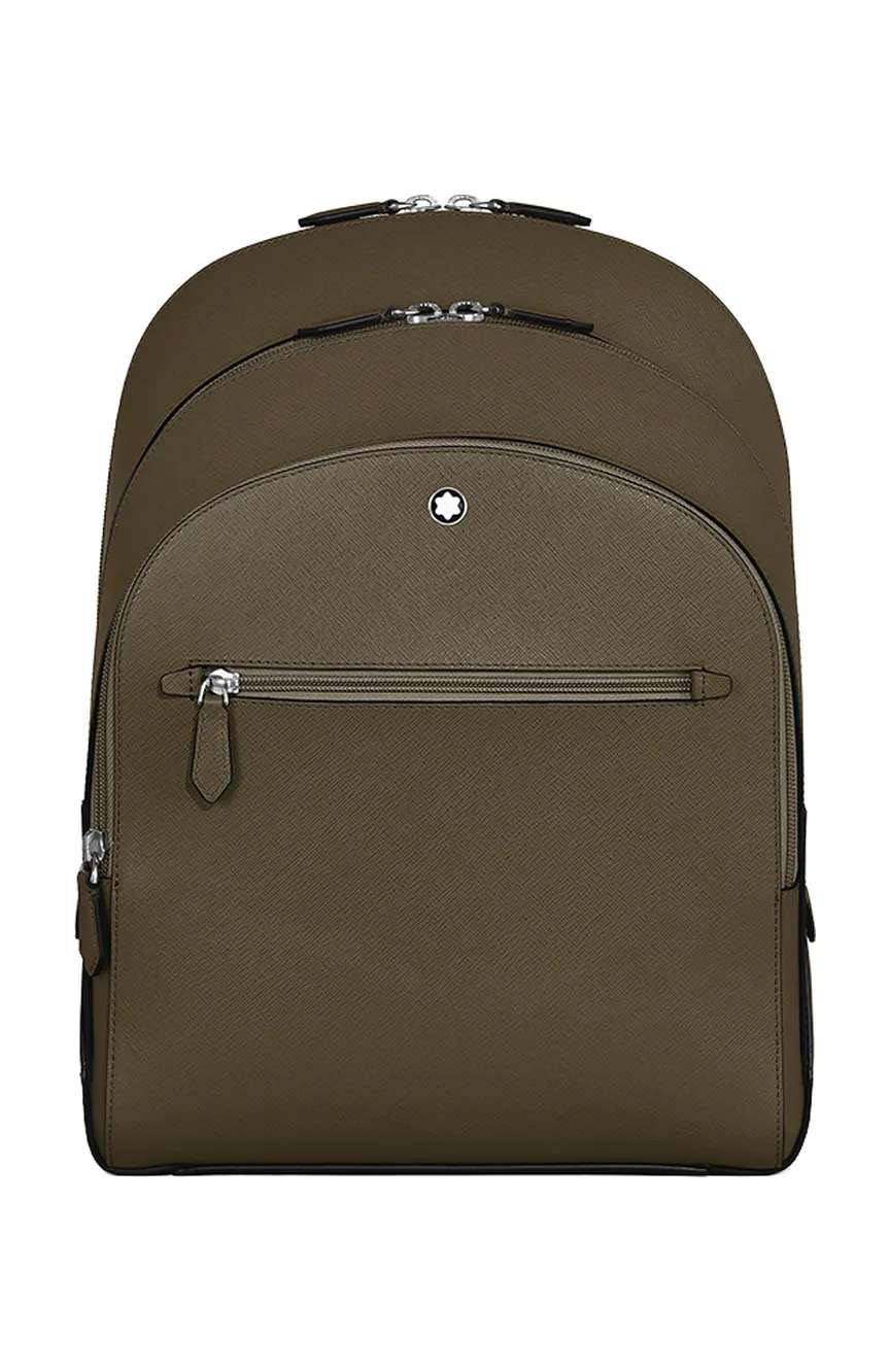 Montblanc Medium Backpack With 3 Compartments In Sartorial Leather