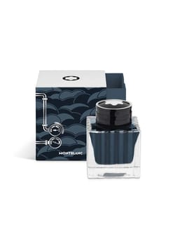 Montblanc زجاجة حبر، مايسترشتوك حول العالم في 80 يوماً، لون أزرق فحمي - 50 مل