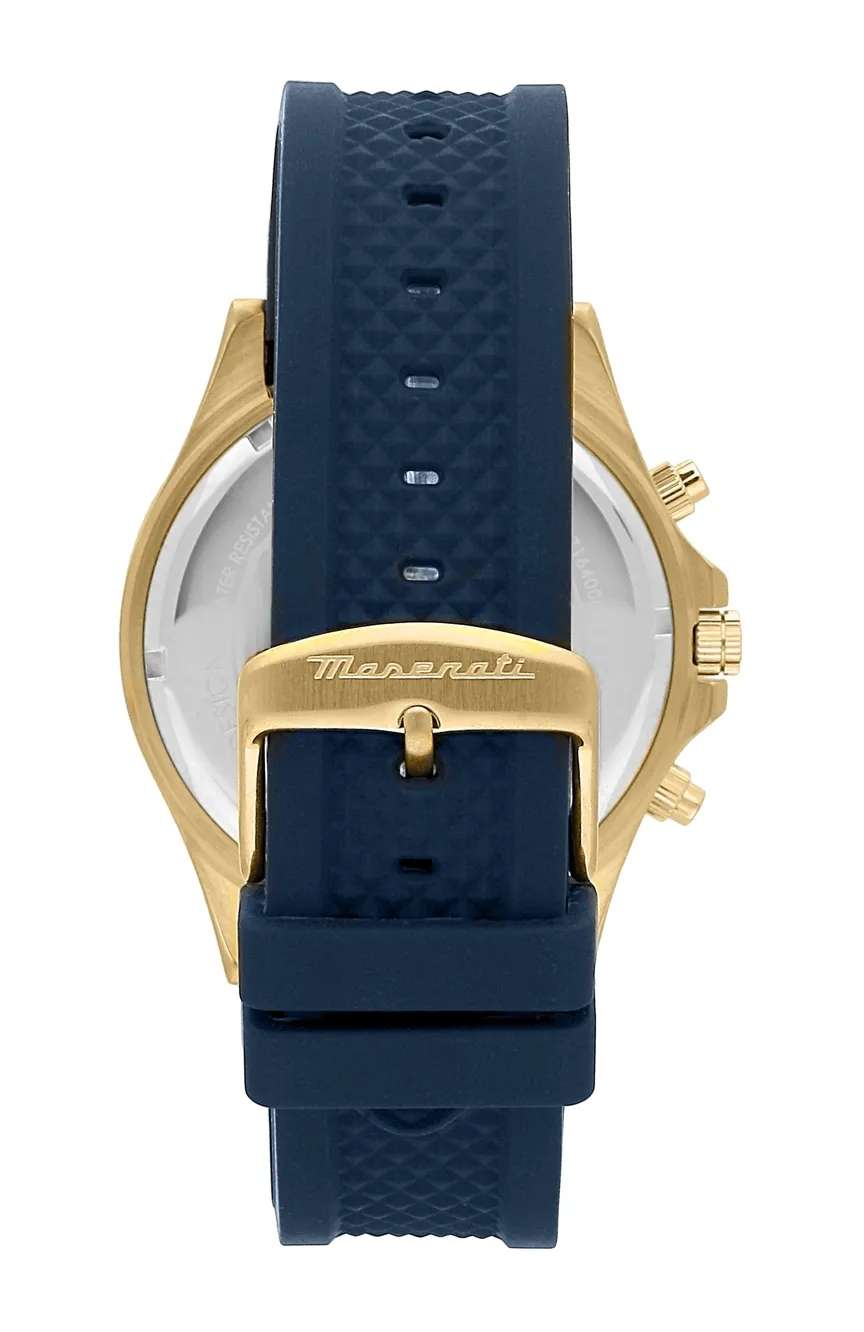 مازيراتي ساعة أنالوج بسوار مطاطي للرجال