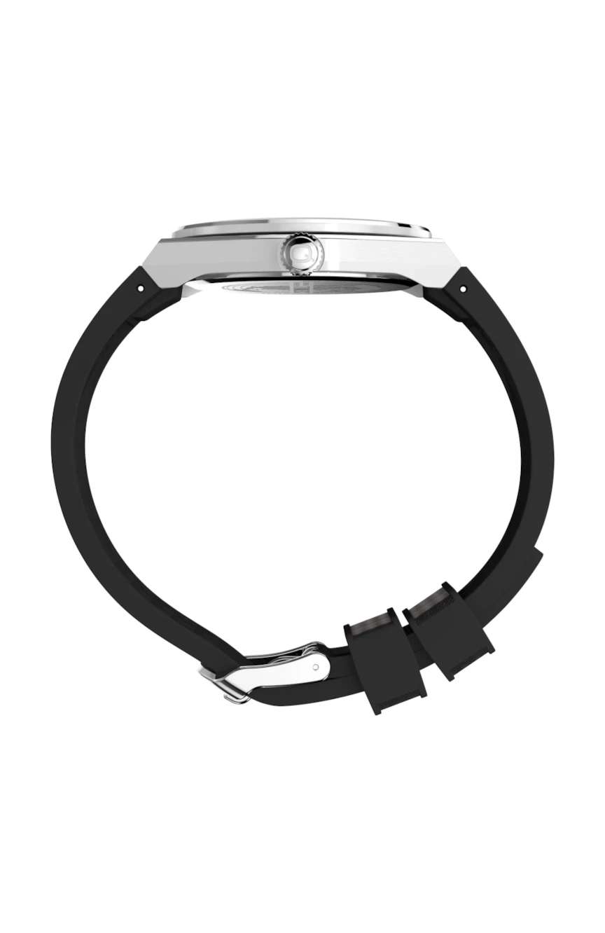 Timex Q Continental GMT 39mm Synthetic Rubber Strap Watch