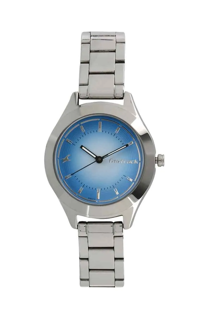 

Titan | Fastrack All Nighters Quartz Analog Blue Dial Metal Strap Watch for Girls