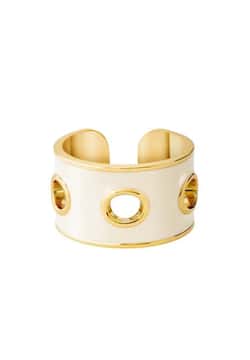 Bangle-Up Adjustable lacquered perforated brass ring