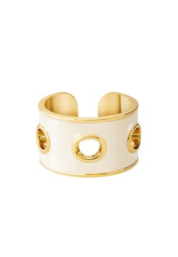 Bangle-Up Adjustable lacquered perforated brass ring