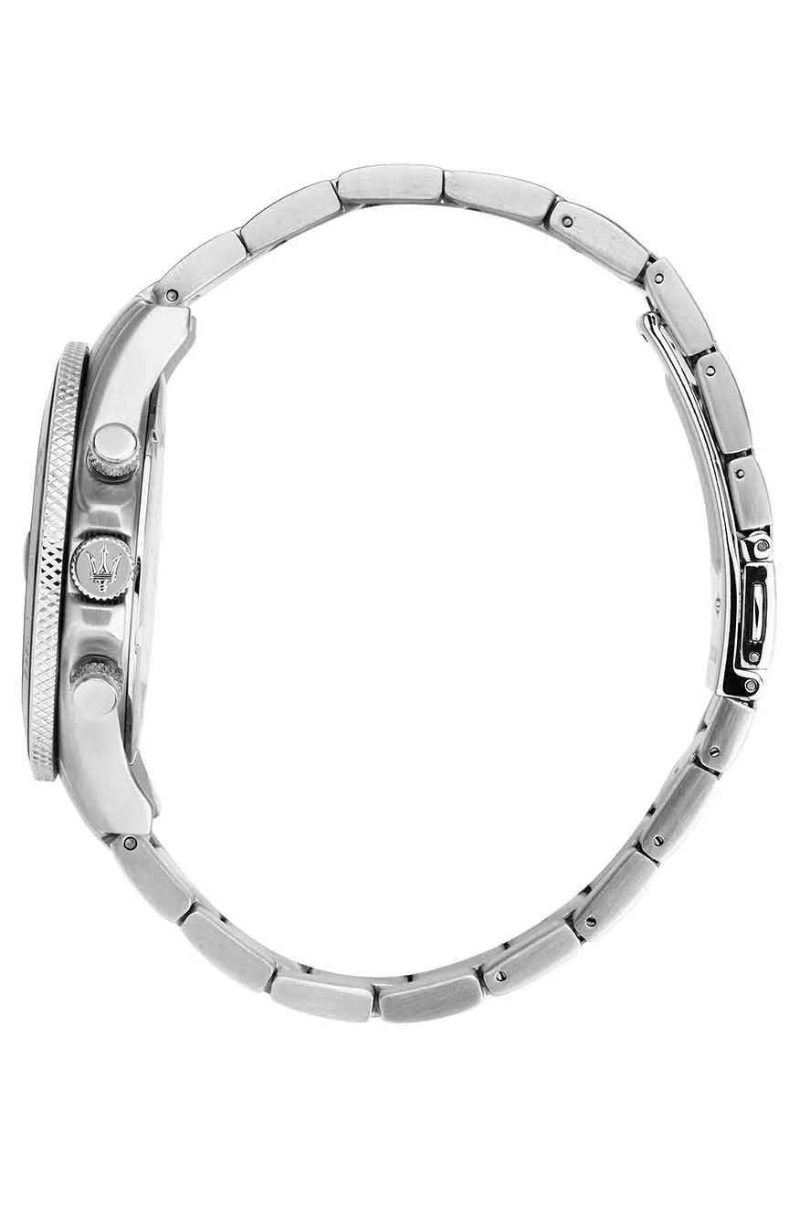 مازيراتي ساعة كوارتز بسوار معدني للرجال