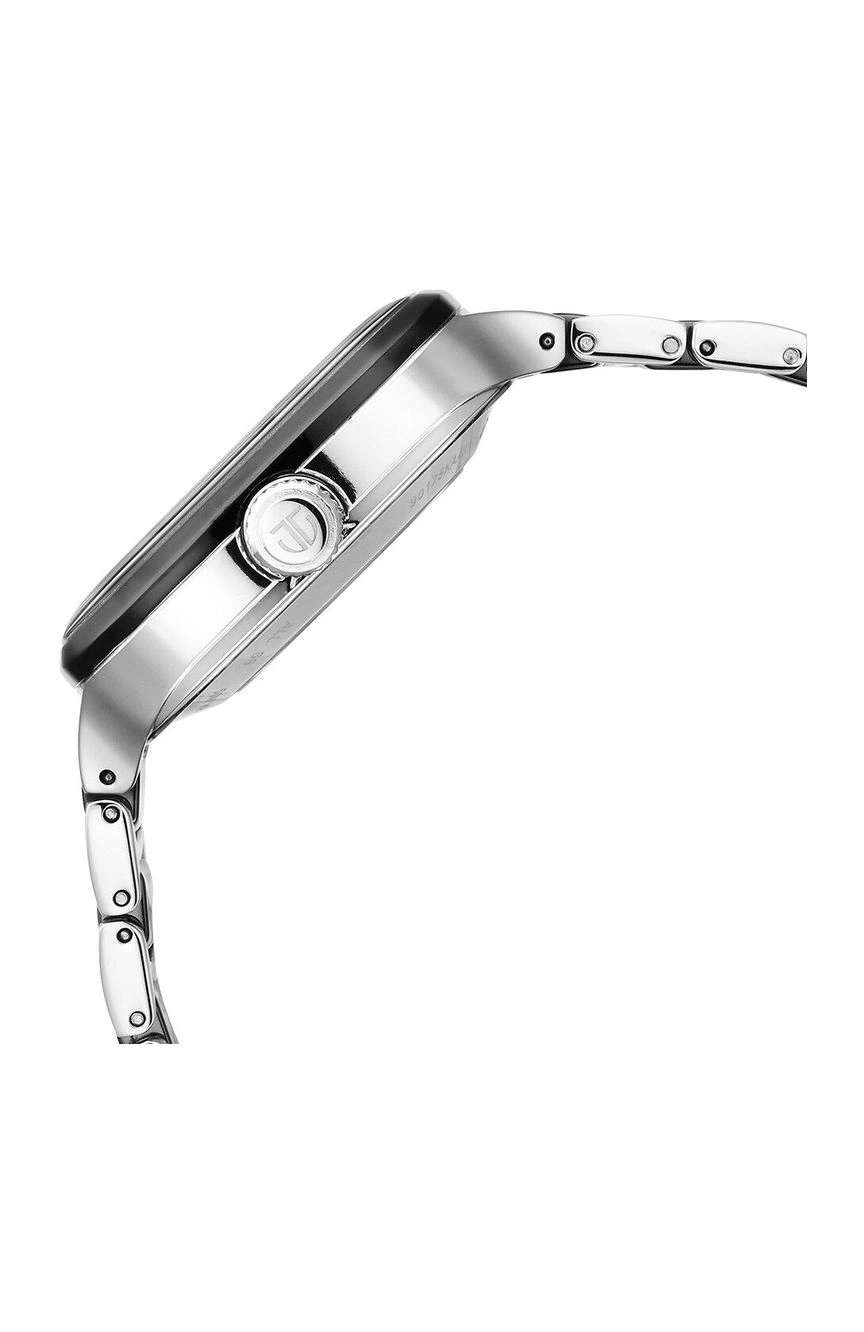 Titan Ceramic Fusion Automatic Square Black Dial Silver Dual-Toned Stainless Steel Bracelet Watch for Men