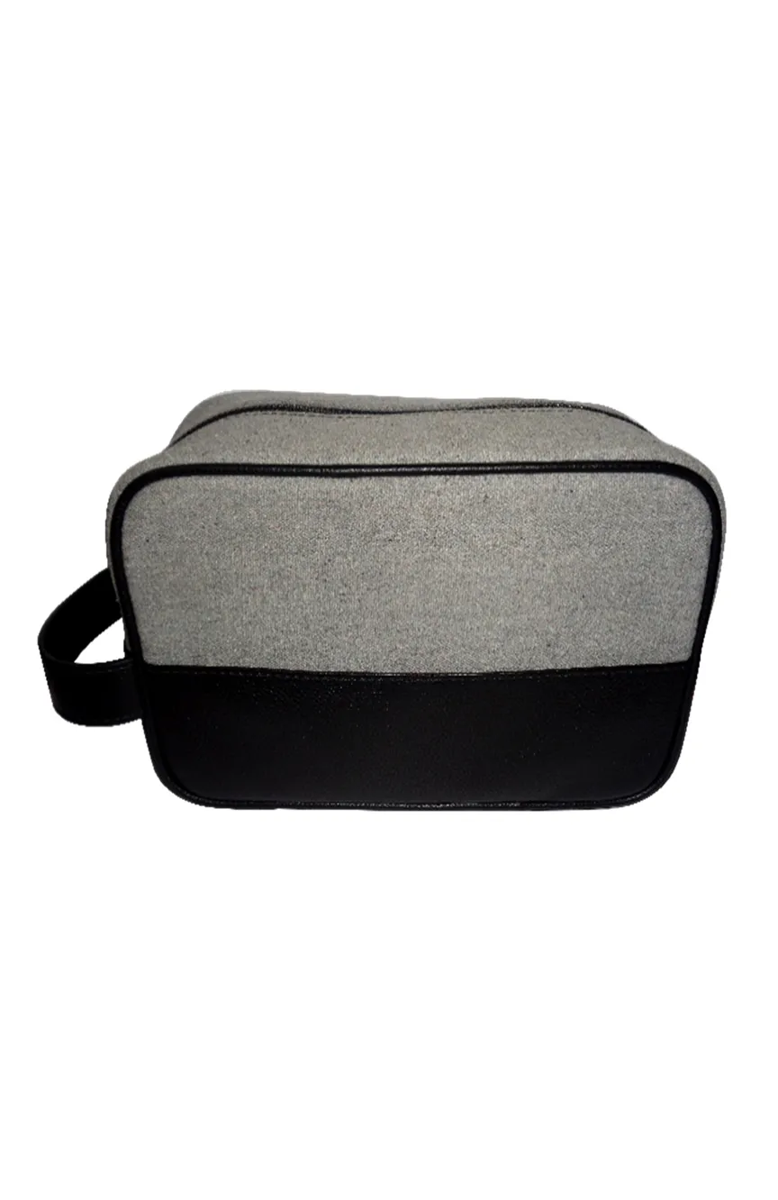 Free Gift With Purchase KENNETH COLE CANVAS WASH BAG - GREY