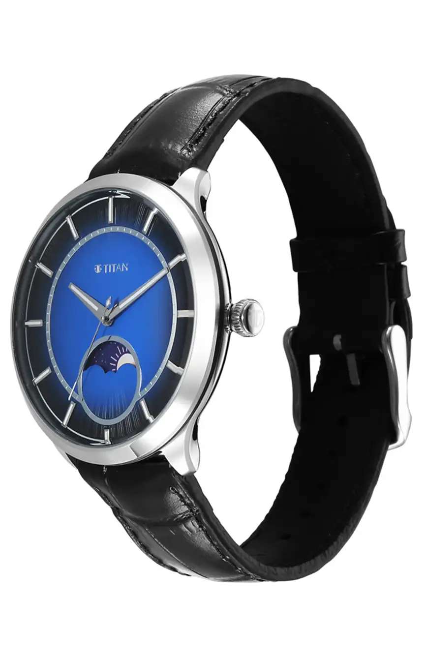 Titan Caelum Sun Moon Sub-Dial in Cobalt Blue - Stellar Edition