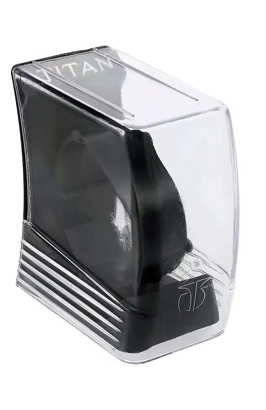 Titan Quartz Analog Champagne Dial Leather Strap Watch for Women