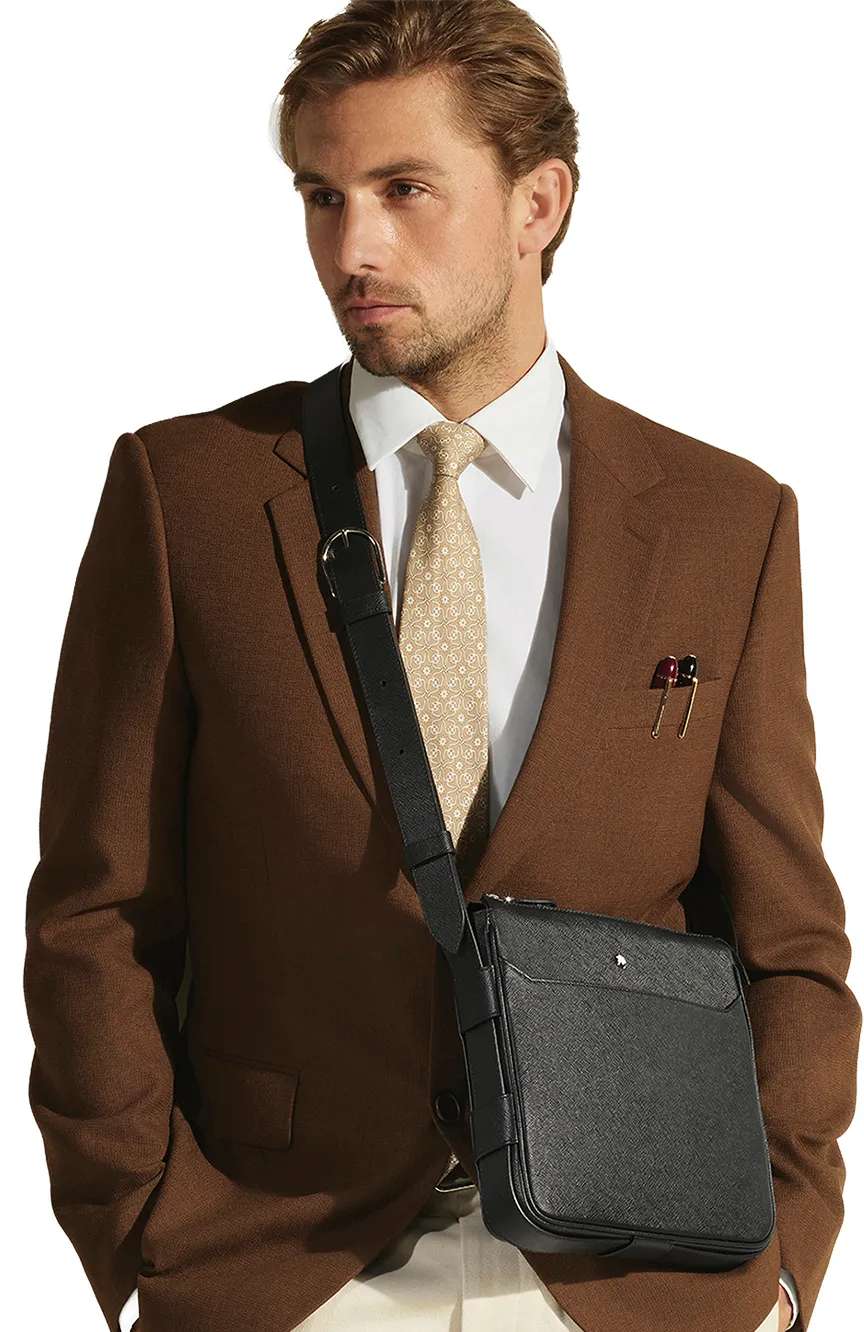 Montblanc Vertical Belt Messenger Bag in Sartorial Leather