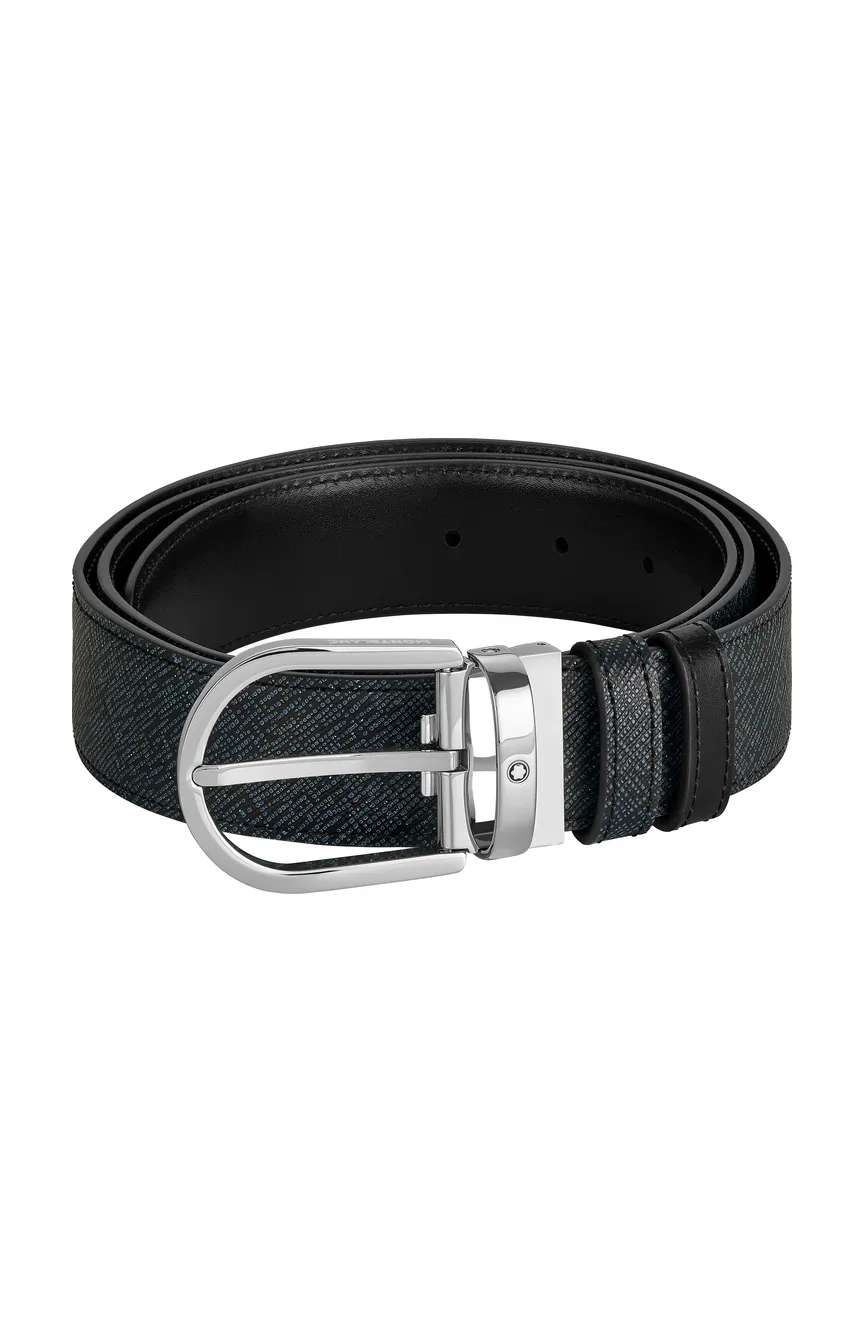 Montblanc Horseshoe 35 mm Reversible Belt in Sartorial Leather
