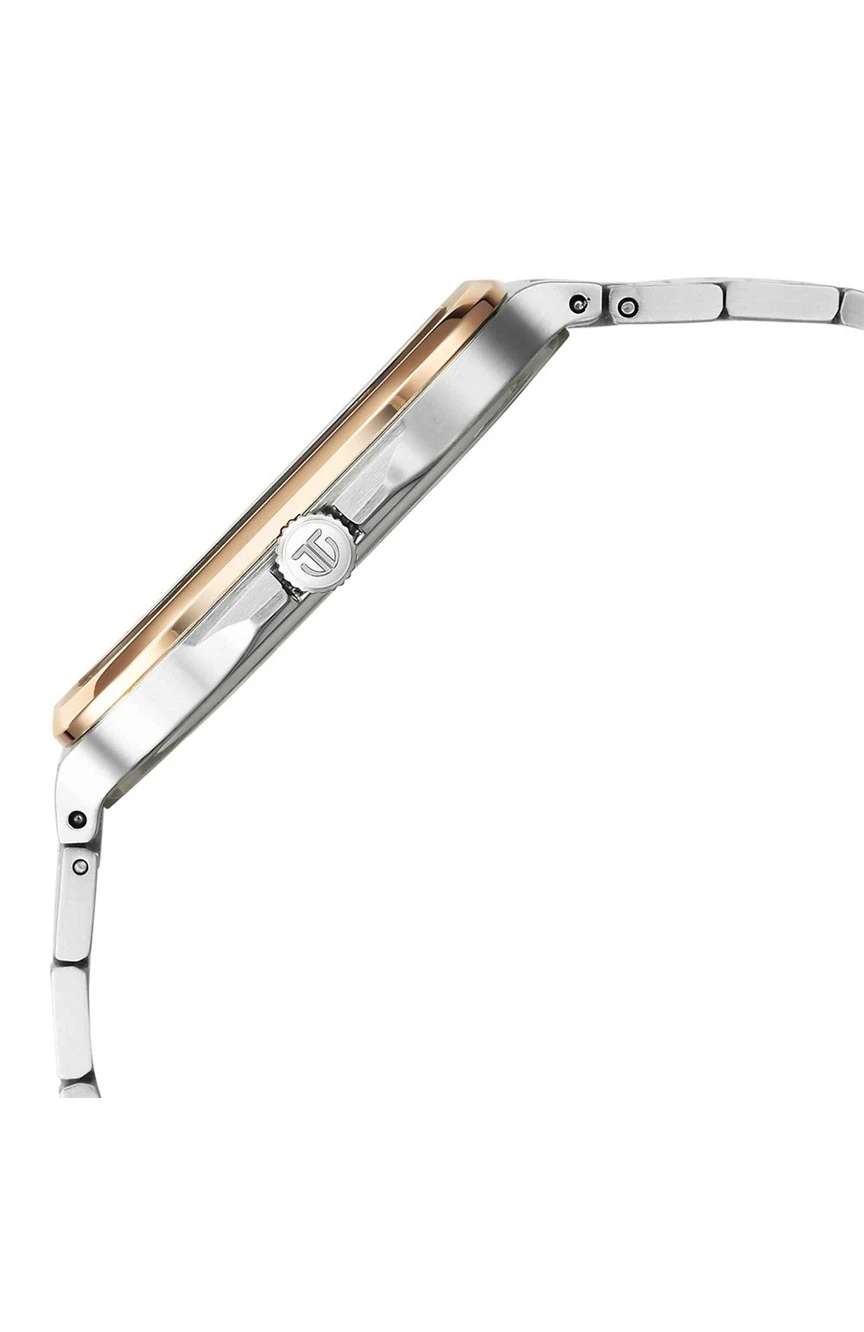 Titan Classique Slim Square Quartz Analog with Date Silver Dial Stainless Steel Strap Watch for Men