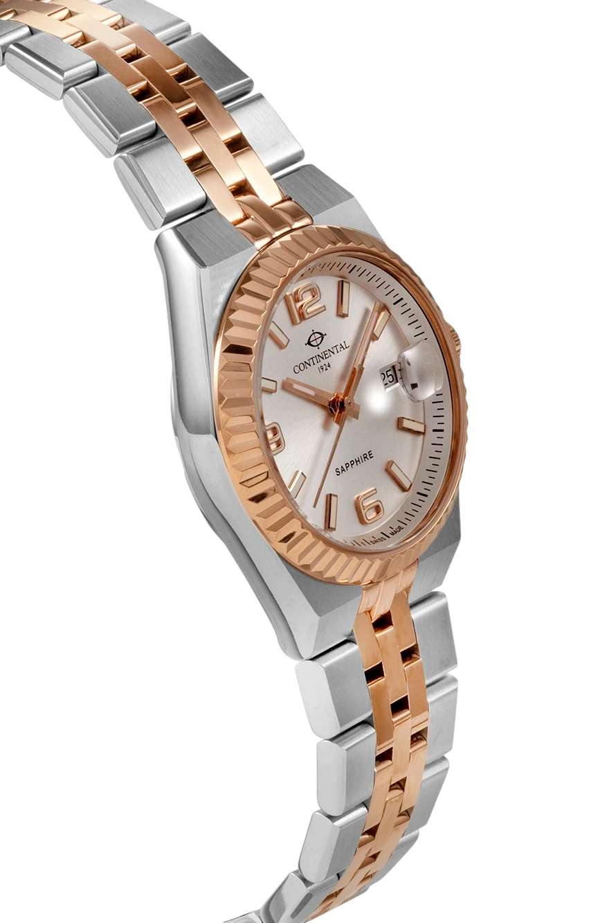 كونتيننتال Ladies Silver Rose Gold Stainless Steel watch