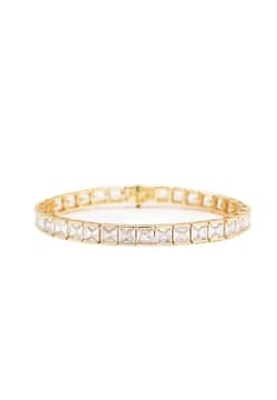 Izabel Display Large Square Tennis Bracelet White Gold