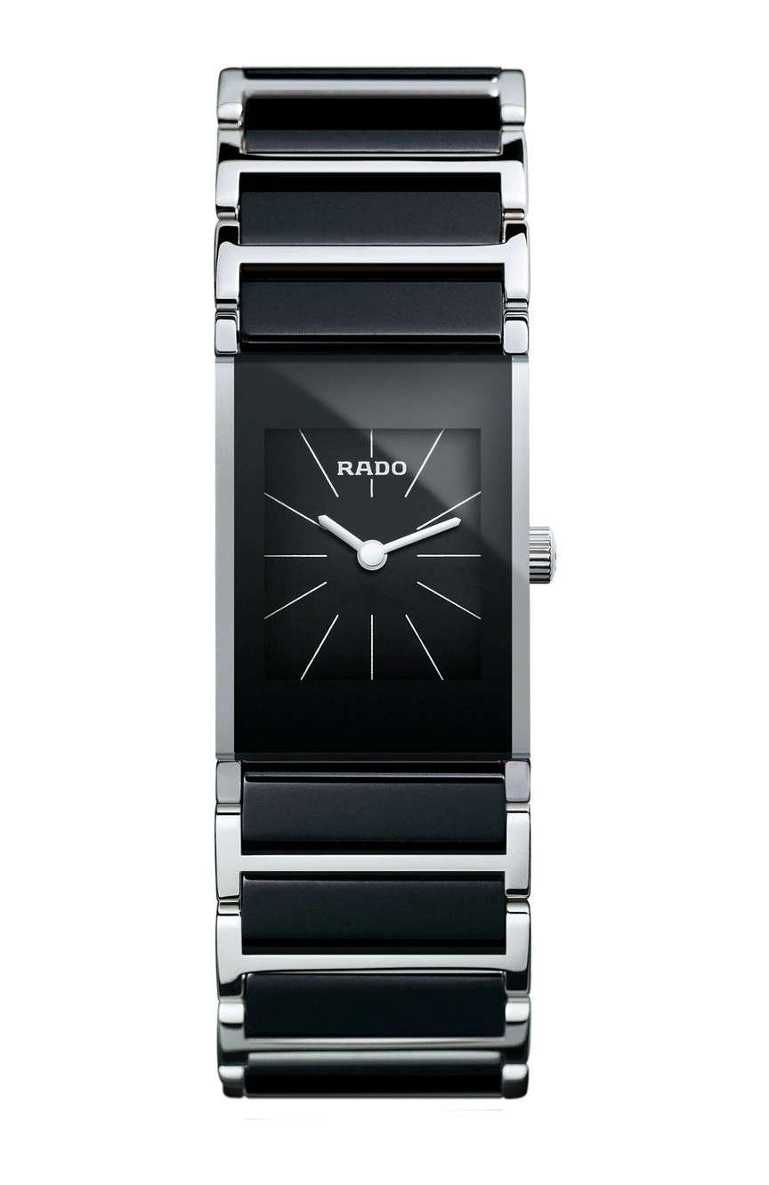 Rado Integral Black Dial Ceramic Ladies Watch