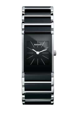 Rado Integral Black Dial Ceramic Ladies Watch