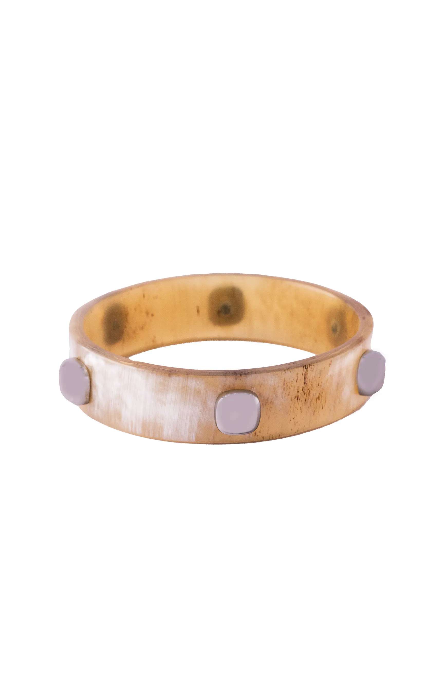 Soyang Paris Marbled horn and metal bangle