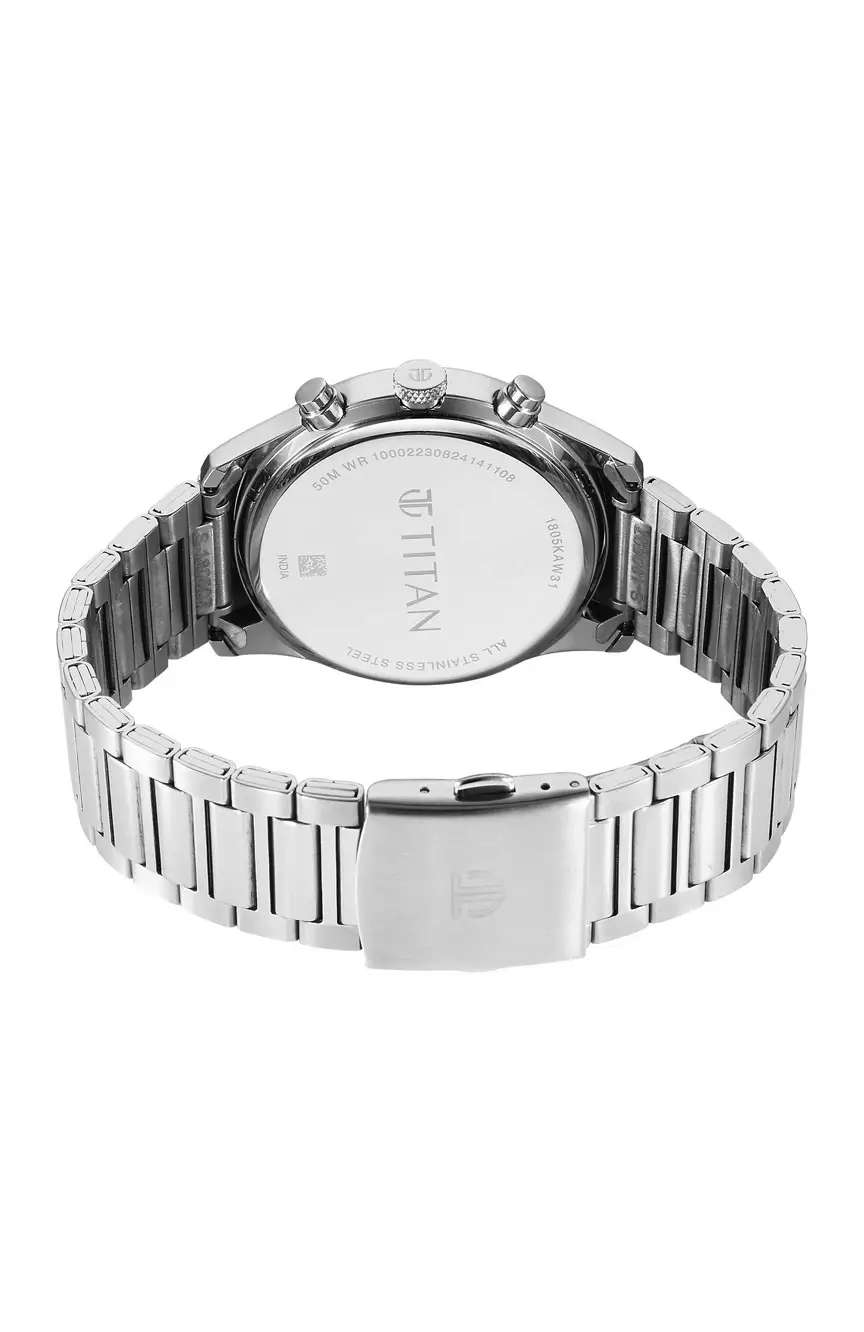 Titan Regalia Opulent Quartz Analog with Day and Date Black Dial Two Toned Stainless Steel Strap Watch for Men