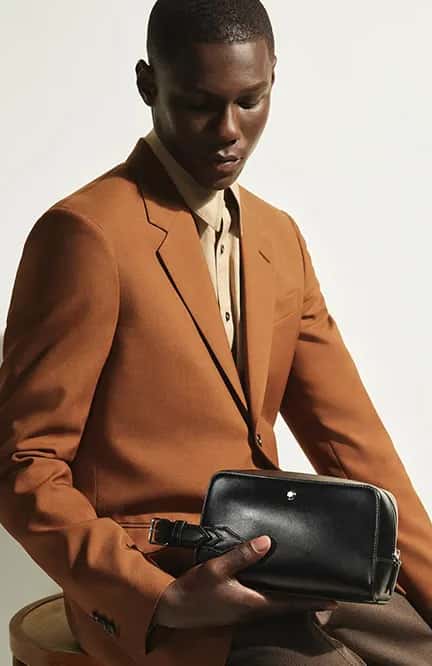 Montblanc Wash Bag in Meisterstuck Leather