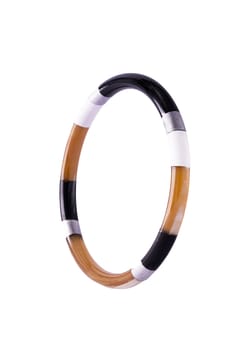 Soyang Paris Horn and Lacquer black & white bangle