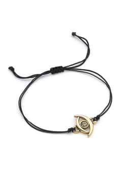 Mon Reve Nocturne Black Rope Eye Bracelet