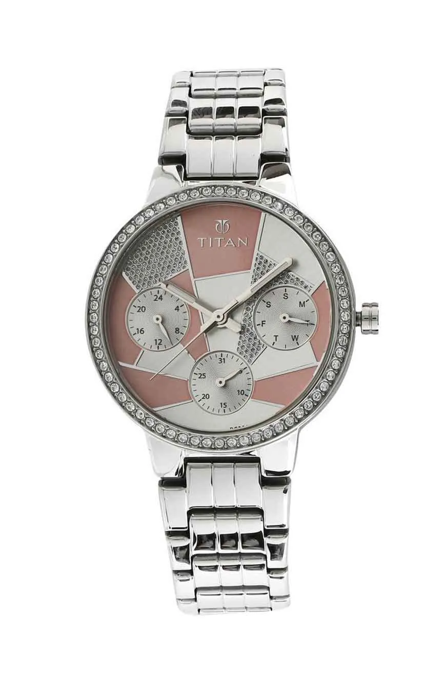 

Titan | Titan On Trend Pink Dial Women Watch With Stainless Steel Strap