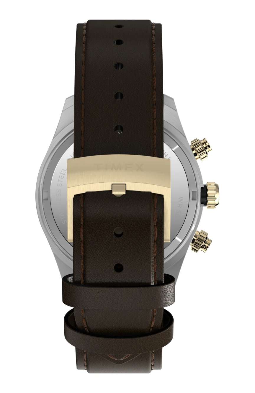 Timex Waterbury Heritage Chronograph 39mm Leather Strap Watch