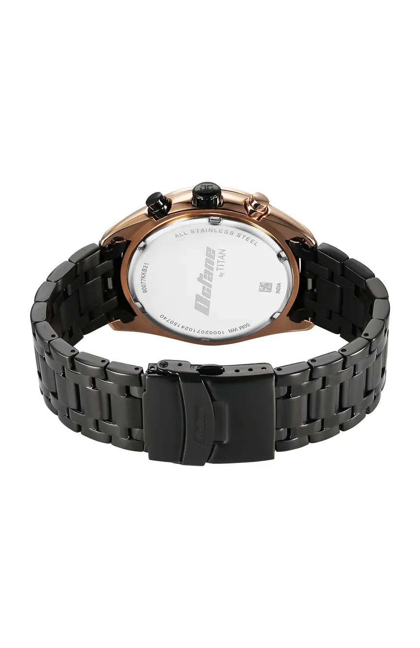Titan Octane Sports Fashion Chronograph Steel Black Strap Watch For Men