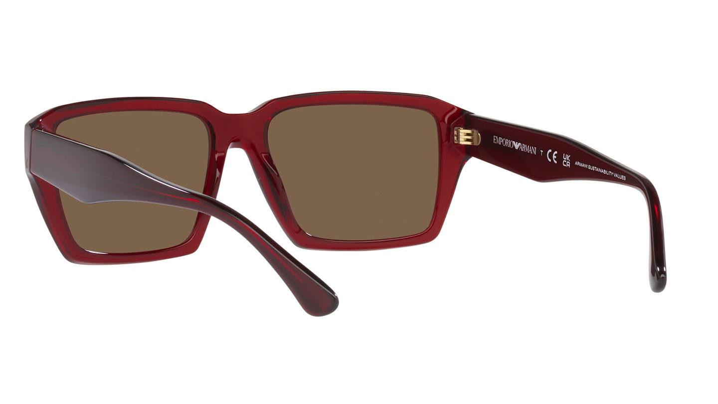 Emporio Armani Men Rectangle Red Sunglass RivoliShop