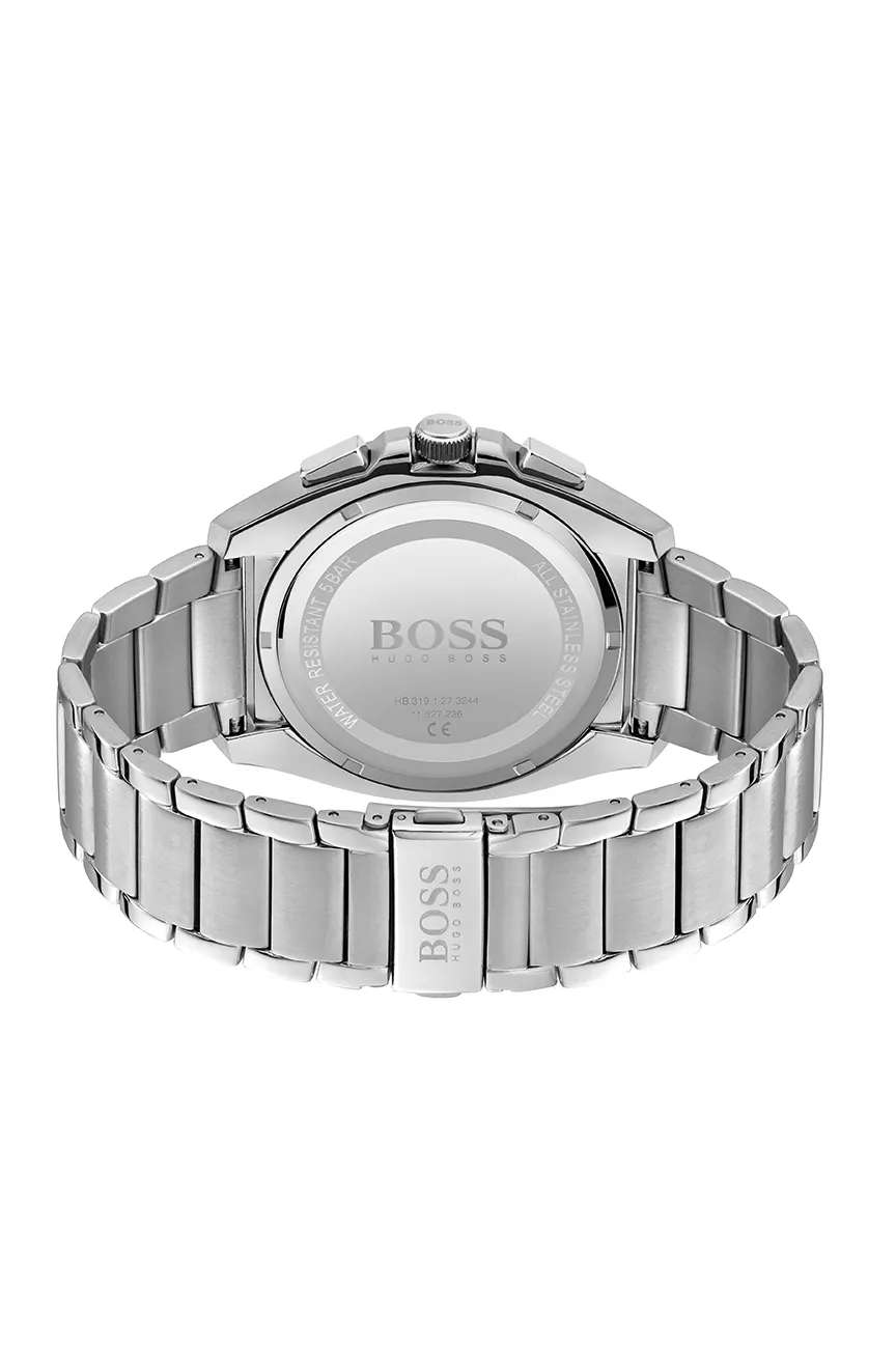 بوص ساعة يد رجالية بسوار ستانلس ستيل من بوص بتقنية الكوارتز - 1513884