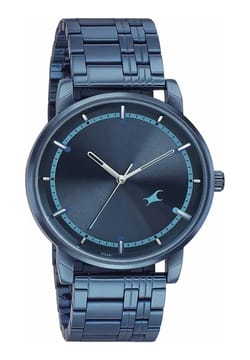 Titan Fastrack Style Up Blue Dial Stainless Steel Strap Watch for Guys