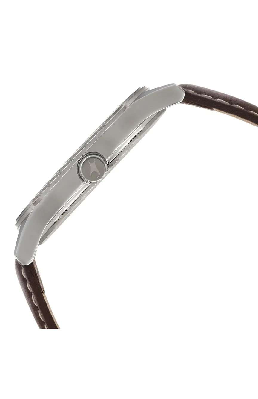 Titan Fastrack Bare Basics Quartz Analog Brown Dial Leather Strap Watch for Guys