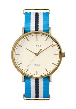 Timex ساعة يد بسوار قماشي للجنسين بتقنية الكوارتز