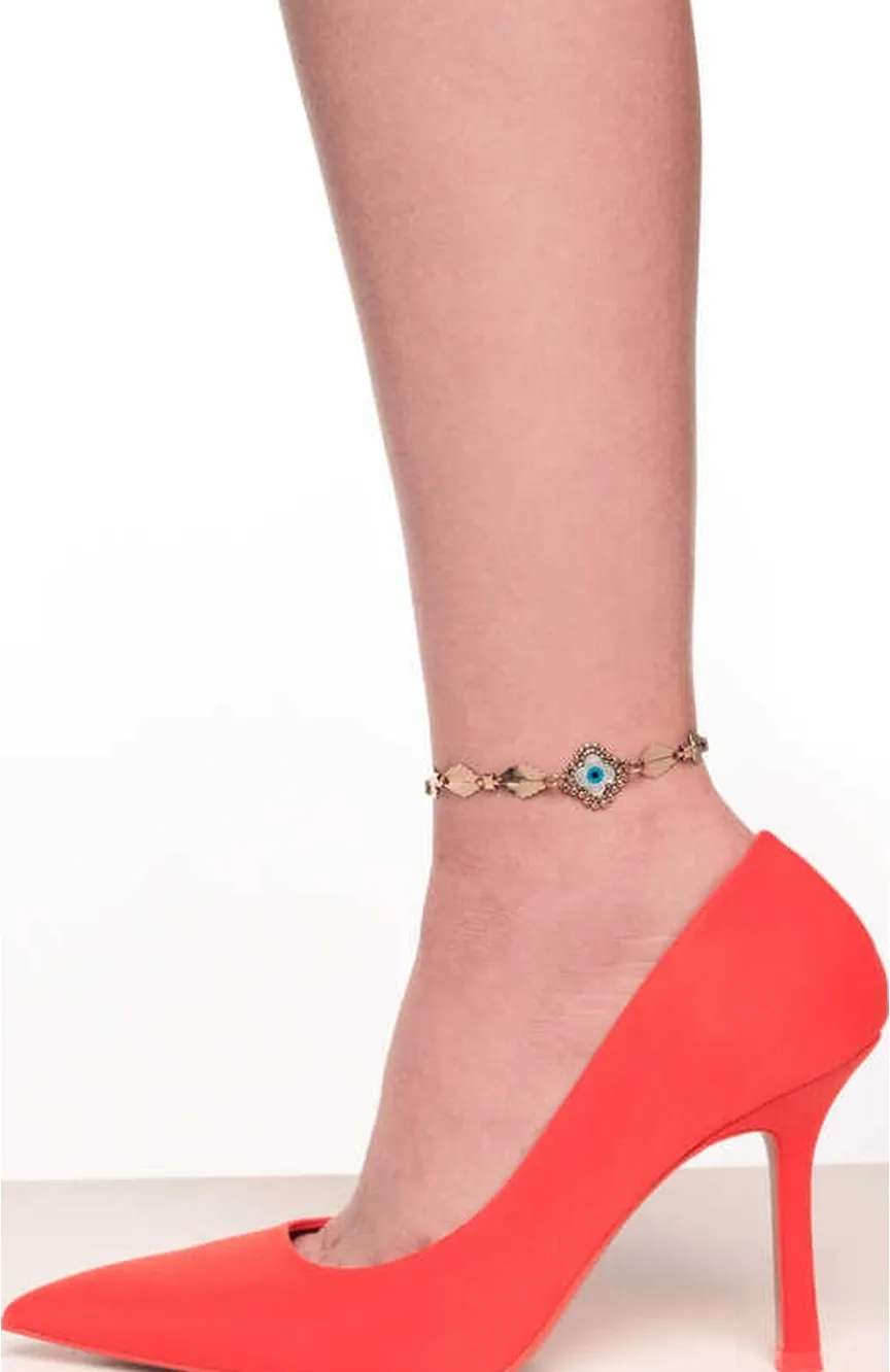 Mon Reve Feel You Clover Evil Eye Chain Anklet