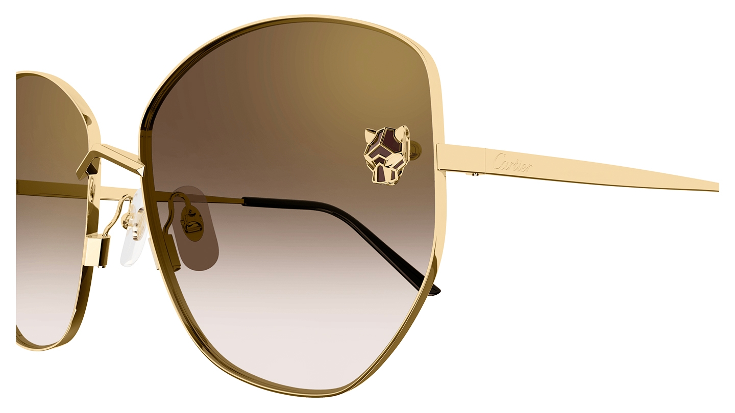 Cartier Women Geometric Gold Sunglass RivoliShop