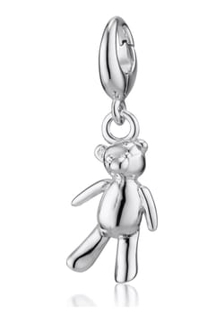 Lily Charmed Silver Vintage Teddy Bear Charm