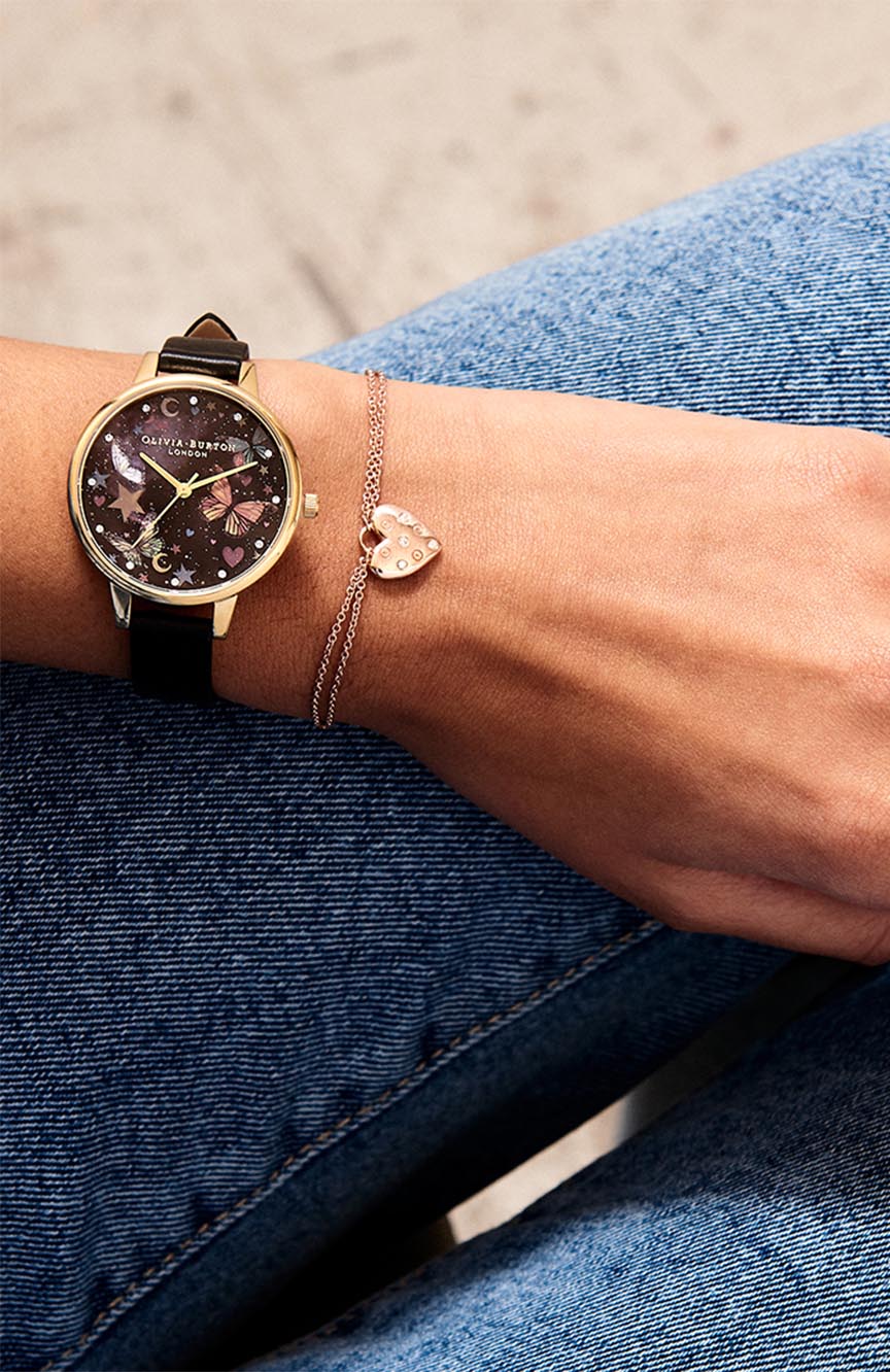 Olivia Burton Womens analoge Japanse Quartz horloge met roestvrij stalen band OB16FS100