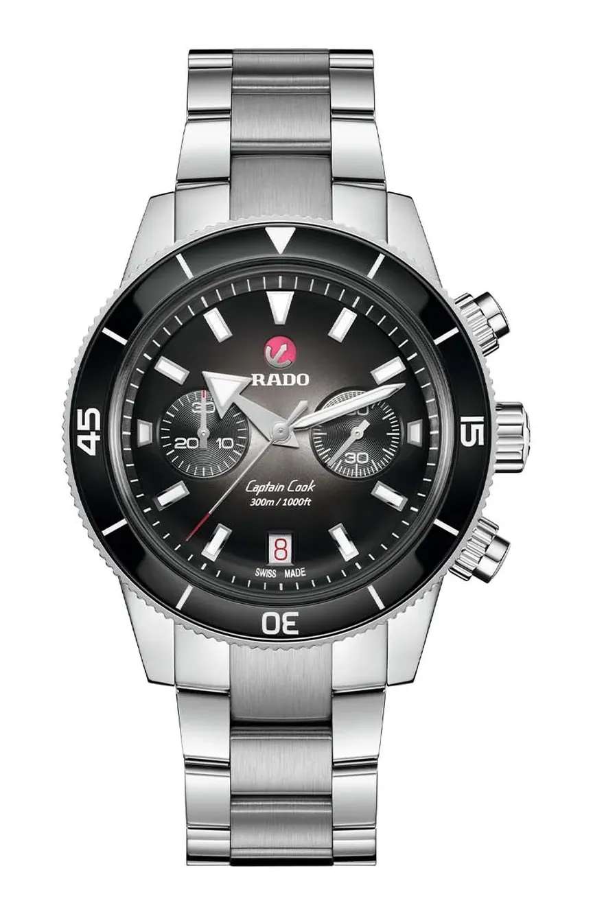 رادو ساعة يد رجالية اوتوماتيكية كابتن كوك بتقنية الكرونوجراف