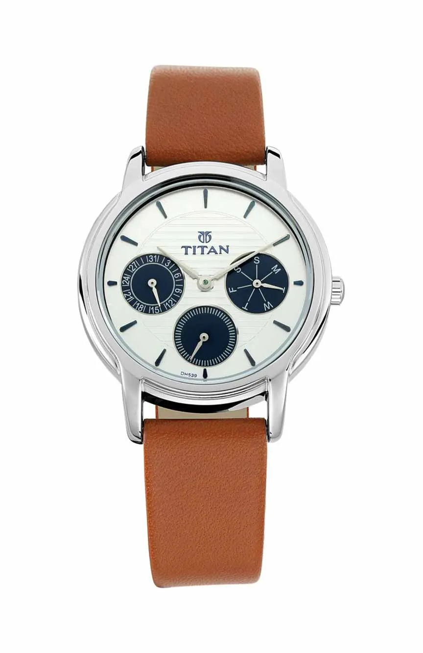 

Titan | women Titan Workwear White Dial Women Watch With Leather Strap