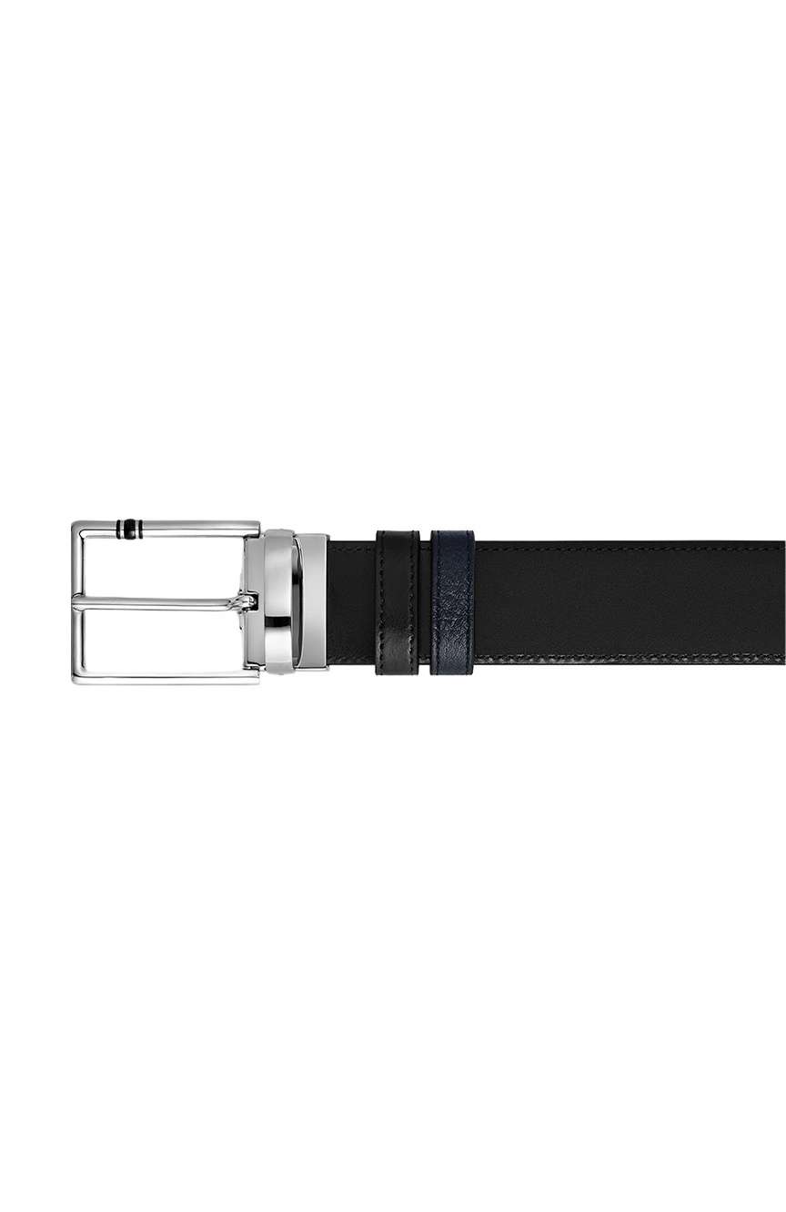 Montblanc 30 mm Reversible Belt in Grain Leather with Rectangular Meisterstuck Buckle