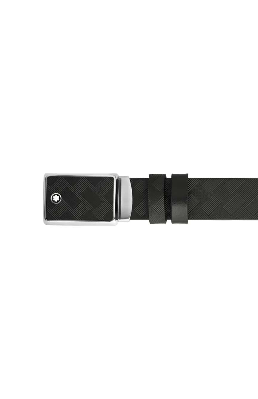 Montblanc Marquetry Plate 35 mm Reversible Belt in Extreme Leather