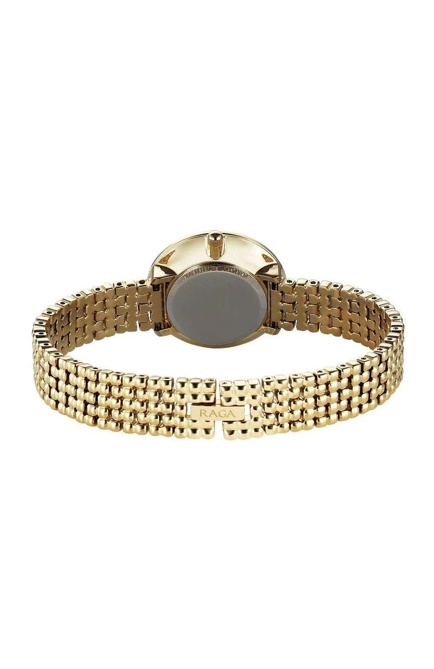 Titan Raga Showstopper Quartz Analog Champagne Dial Metal Strap Watch For Women