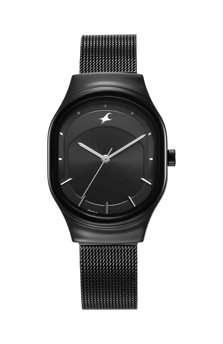 

Titan | Fastrack Snob X Black Dial Stainless Steel Strap Watch for Girls