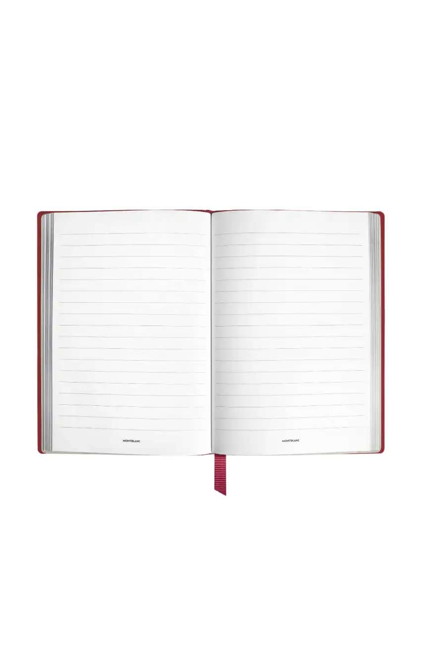 Montblanc Notebook Medium Brick Red Leather Red Lined Pages