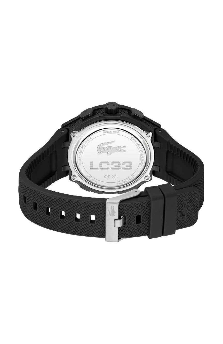 لاكوست ساعة لاكوست LC33 بميناء مستدير مقاس 45 مم وسوار سيليكون للرجال