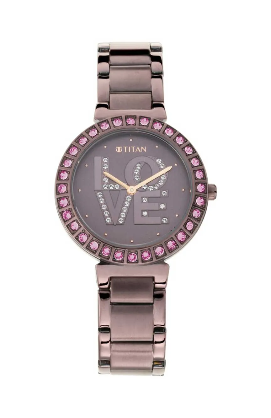 

Titan | Titan Self Expression Purple Dial Women Watch With Stainless Steel Strap