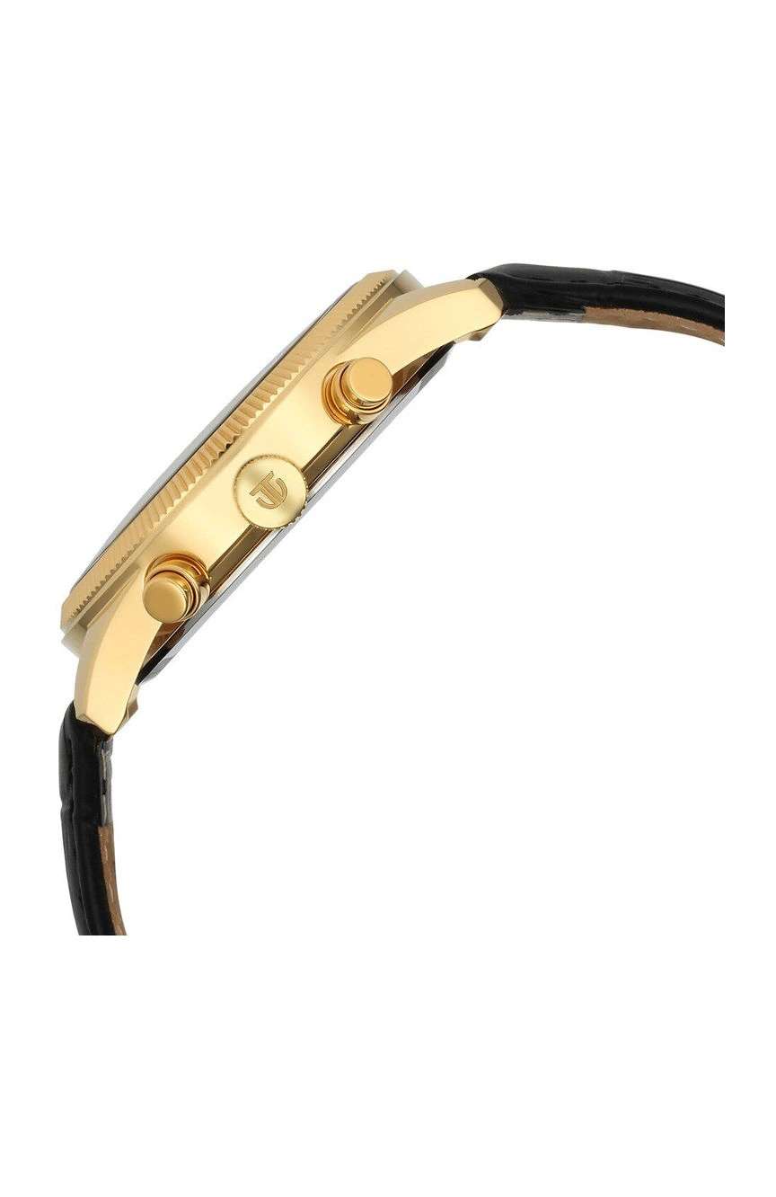 Titan Regalia Opulent Quartz Analog with Day and Date Red Dial Black Leather Strap Watch for Men