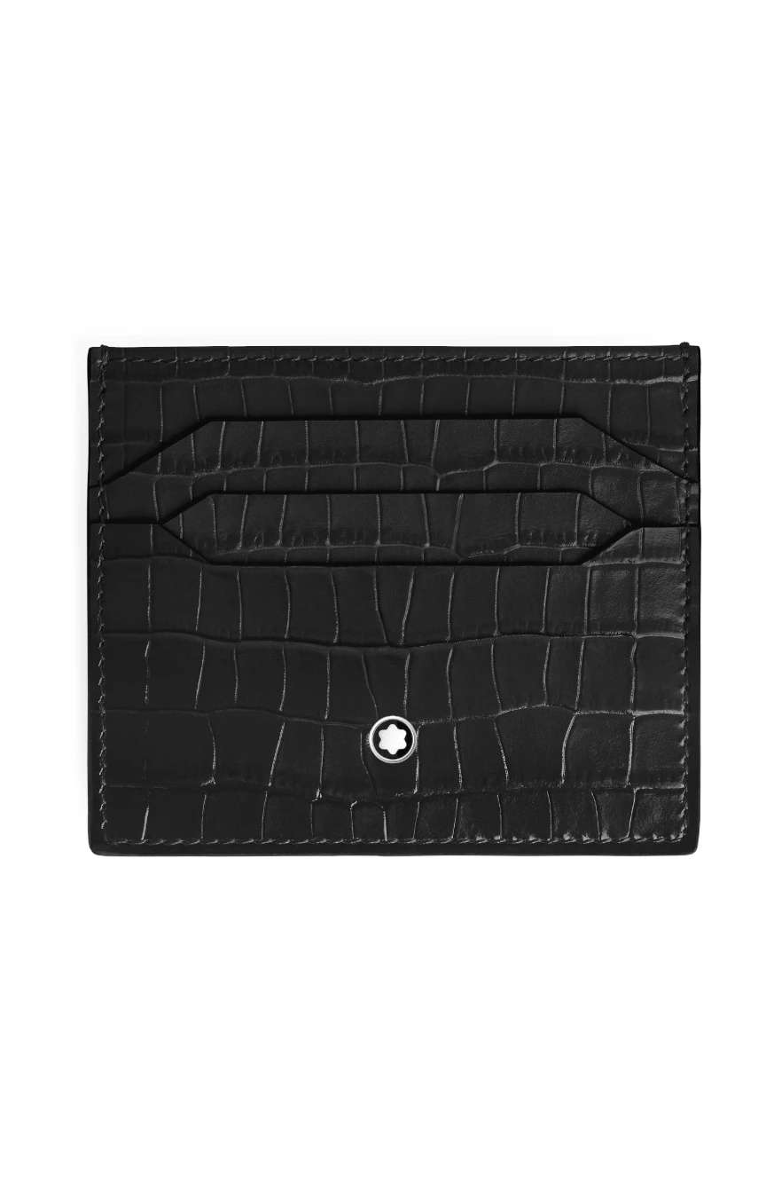 Montblanc Card Holder 6cc in Croco Embossed Leather