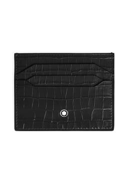 Montblanc Card Holder 6cc in Croco Embossed Leather