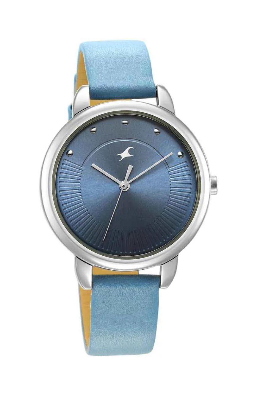 

Titan | Fastrack Stunners Quartz Analog Blue Dial Leather Strap Watch for Girls